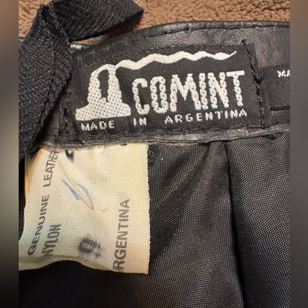 Comint Black Leathet Skirt, Sz 5/6 - Picture 2 of 8